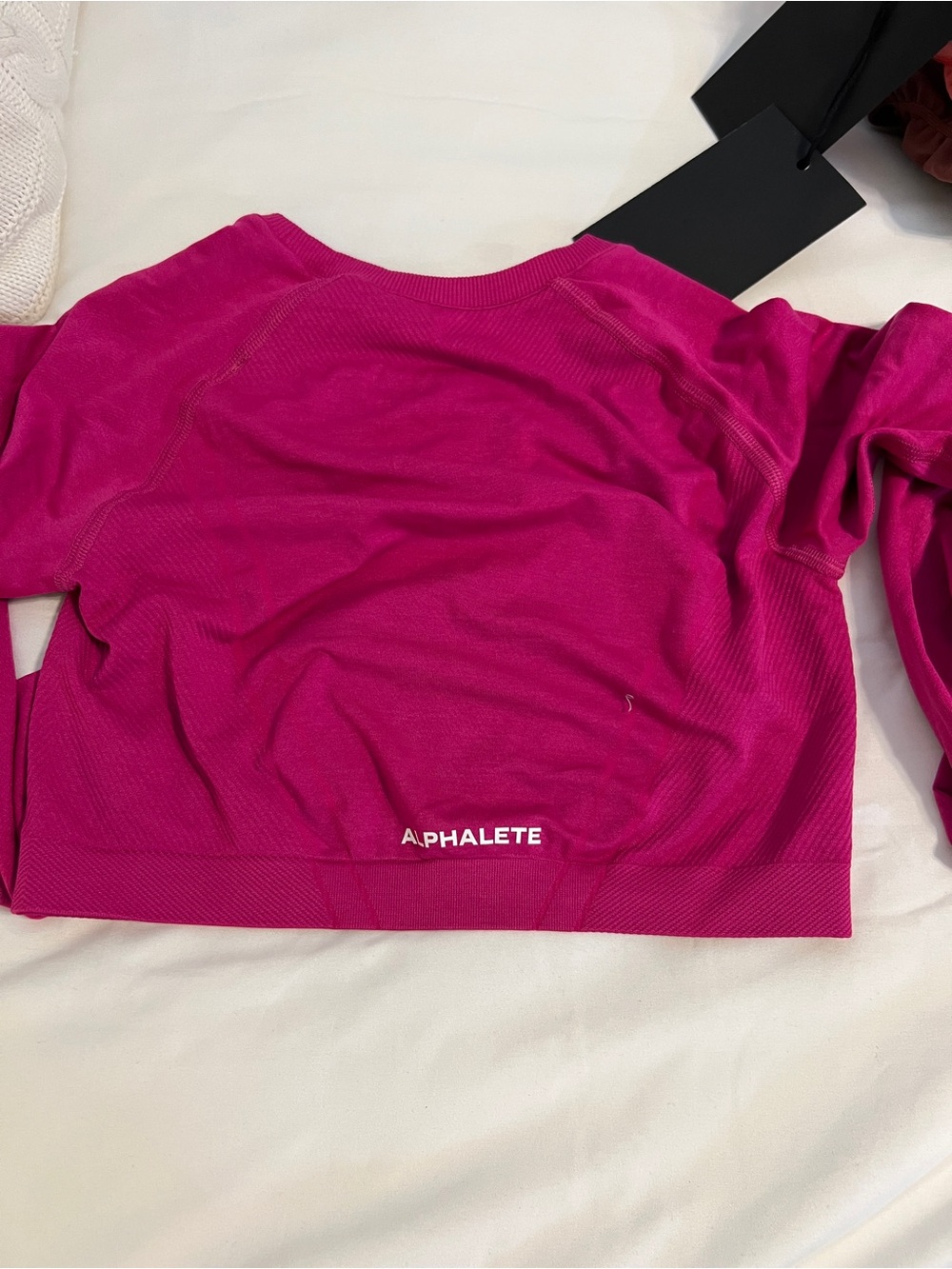 Alphalete Vibrant Pink Seamless Crop Top NWOT